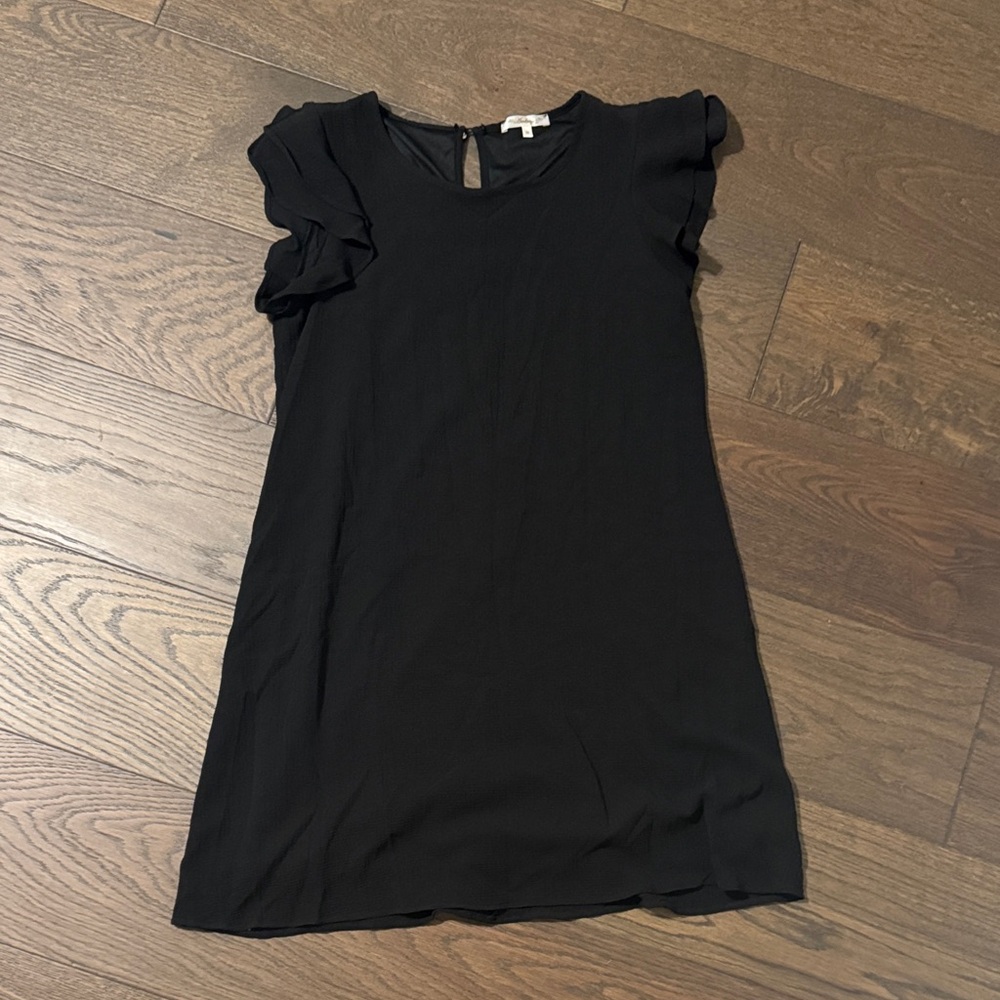 Andree Black Ruffle Sleeve Dress